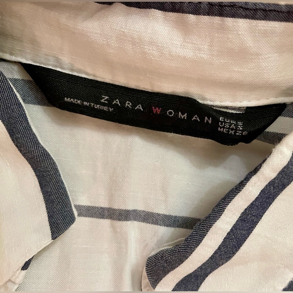 Zara Striped Maxi Shirt Dress - Picture 7 of 10